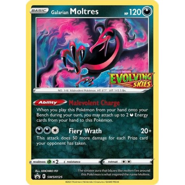 Pokemon Galarian Moltres (Prerelease) (SWSH125) Near Mint Holofoil