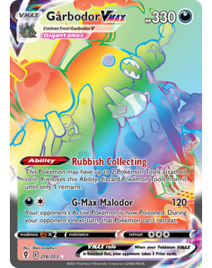 Pokemon Garbodor VMAX (Secret) (216) Lightly Played Holofoil