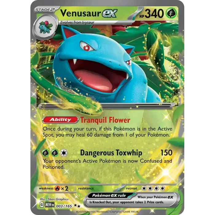 Pokemon Venusaur ex (003) Lightly Played Holofoil