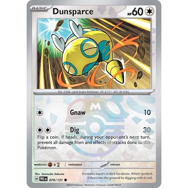 Pokemon Dunsparce (Master Ball Pattern) (079) Lightly Played Holofoil