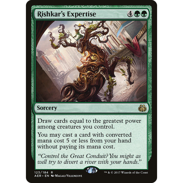 Magic: The Gathering Rishkar's Expertise (123) Lightly Played