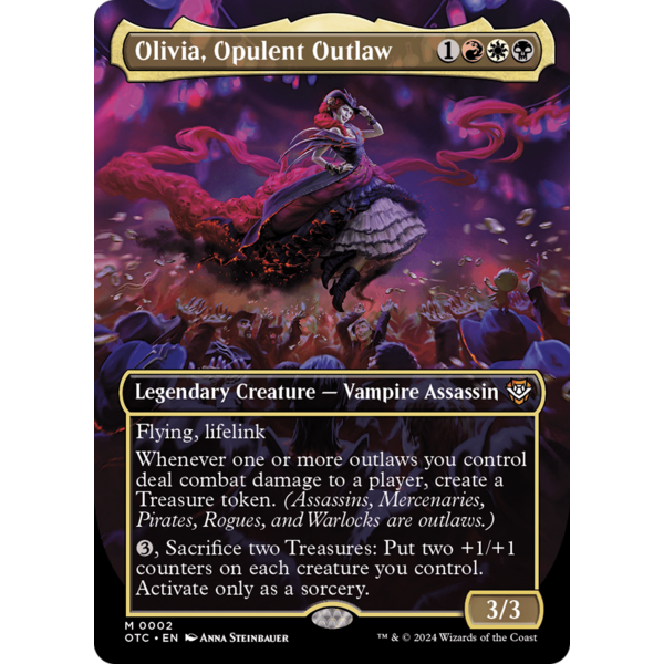 Magic: The Gathering Olivia, Opulent Outlaw (Borderless) (002) Near Mint Foil