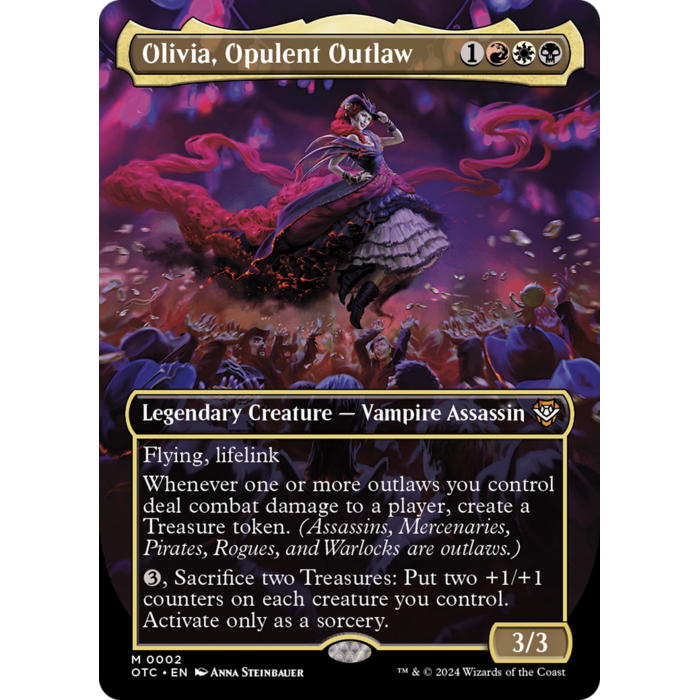 Magic: The Gathering Olivia, Opulent Outlaw (Borderless) (002) Near Mint Foil