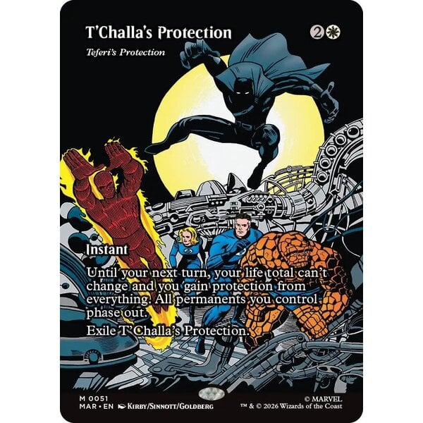 Magic: The Gathering T'Challa's Protection - Teferi's Protection (Borderless) (051) Lightly Played