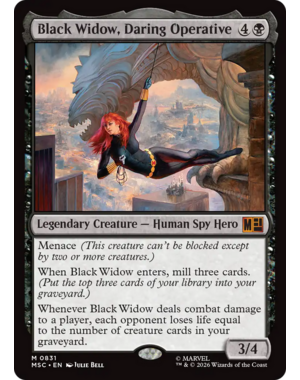 Magic: The Gathering Black Widow, Daring Operative (831) Lightly Played Foil