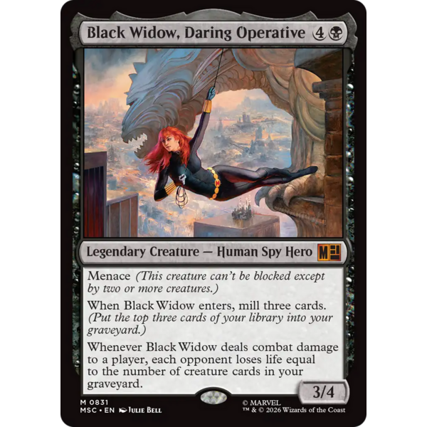 Magic: The Gathering Black Widow, Daring Operative (831) Lightly Played Foil