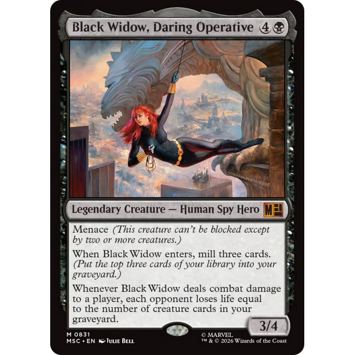 Magic: The Gathering Black Widow, Daring Operative (831) Lightly Played Foil