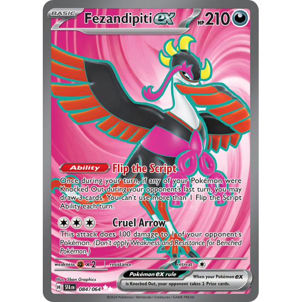 Pokemon Fezandipiti ex (084) Lightly Played Holofoil