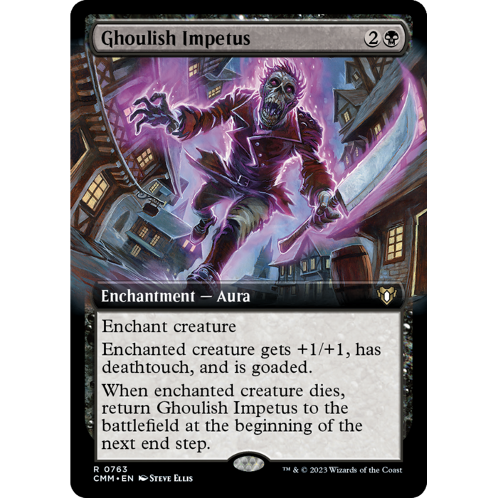 Magic: The Gathering Ghoulish Impetus (Extended Art) (763) Lightly Played