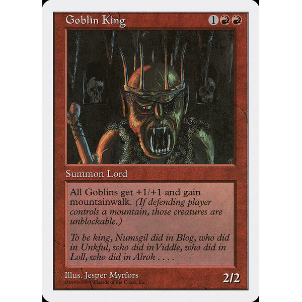 Magic: The Gathering Goblin King (034) Lightly Played