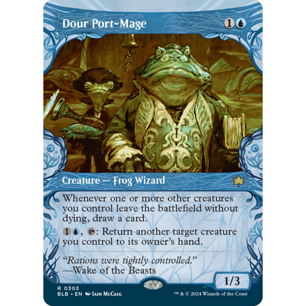 Magic: The Gathering Dour Port-Mage (Showcase) (303) Lightly Played
