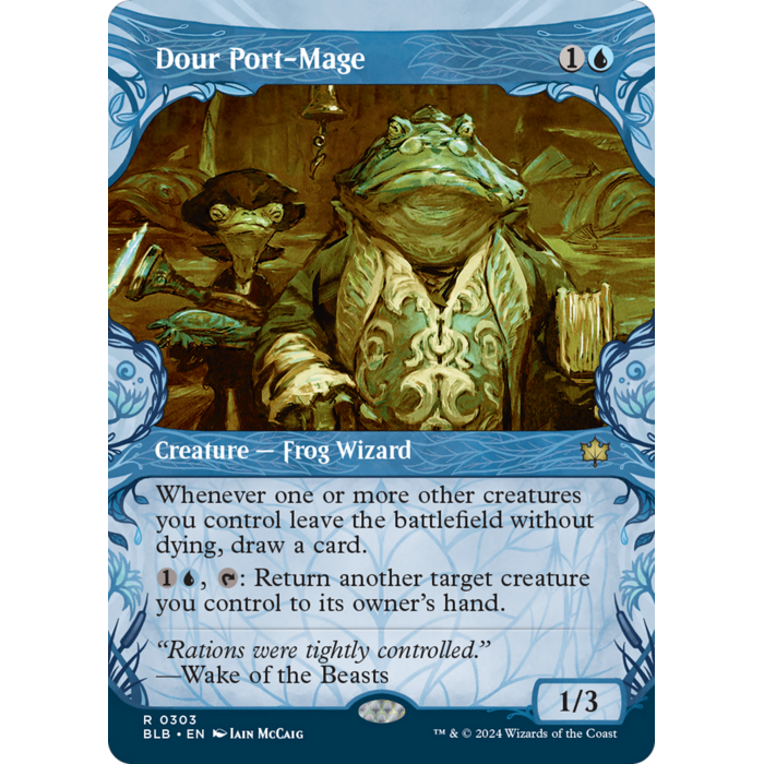 Magic: The Gathering Dour Port-Mage (Showcase) (303) Lightly Played