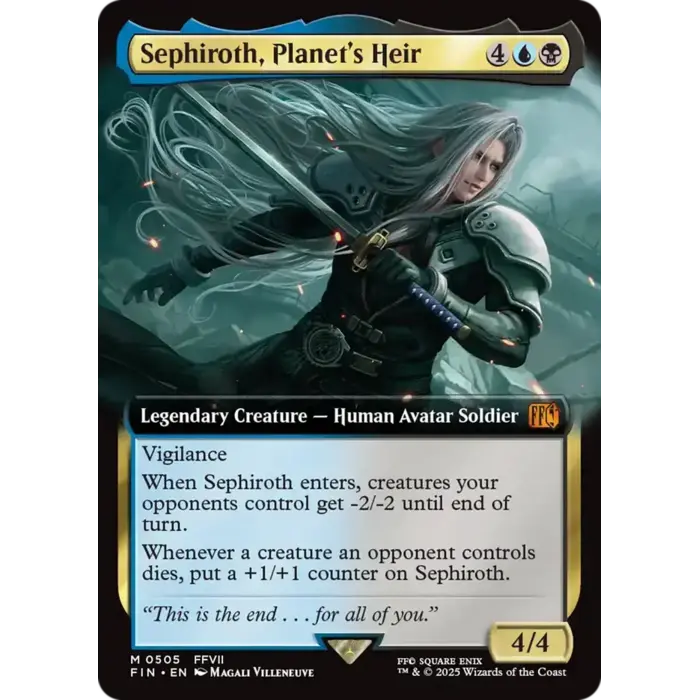 Magic: The Gathering Sephiroth, Planet's Heir (Extended Art) (505) Lightly Played