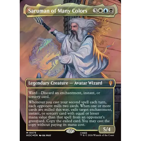 Magic: The Gathering Saruman of Many Colors (Borderless) (035) Near Mint Foil