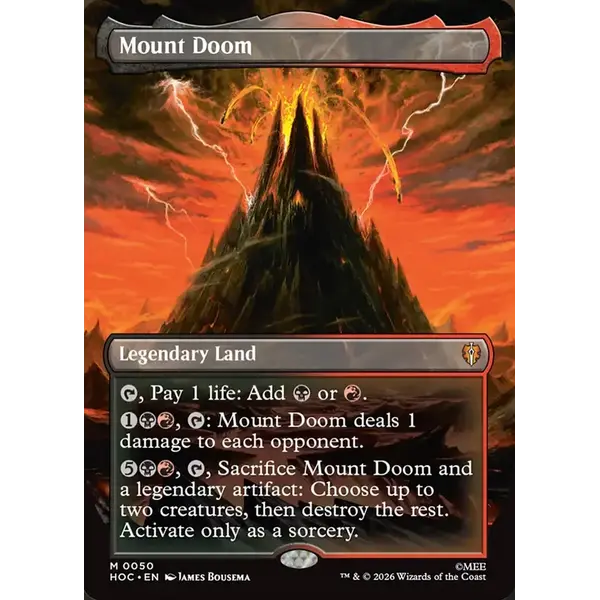 Magic: The Gathering Mount Doom (Borderless) (050) Near Mint Foil
