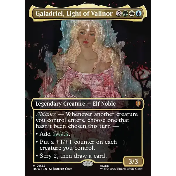 Magic: The Gathering Galadriel, Light of Valinor (Borderless) (032) Near Mint Foil