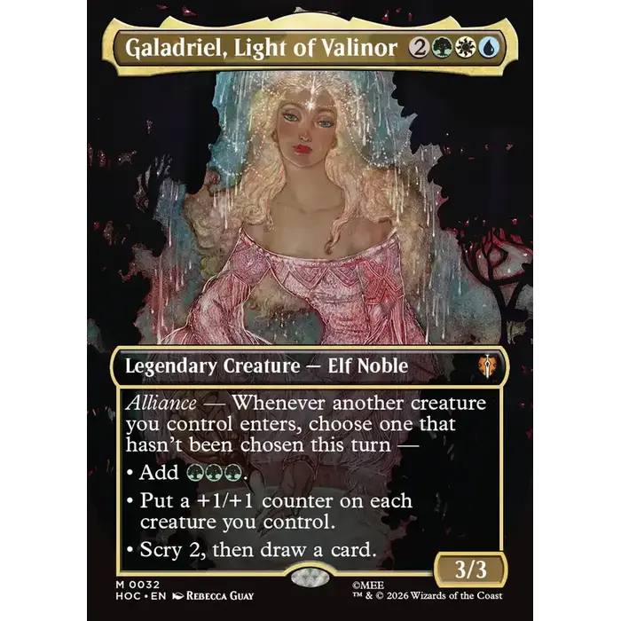 Magic: The Gathering Galadriel, Light of Valinor (Borderless) (032) Near Mint Foil