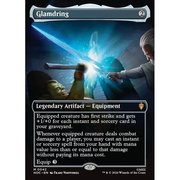 Magic: The Gathering Glamdring (Borderless) (042) Near Mint Foil