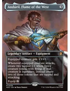Magic: The Gathering Anduril, Flame of the West (Borderless) (039) Near Mint Foil