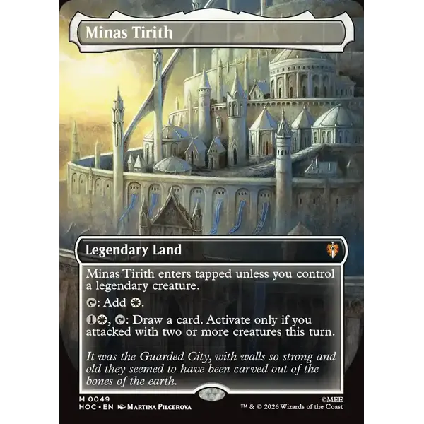 Magic: The Gathering Minas Tirith (Borderless) (049) Near Mint Foil