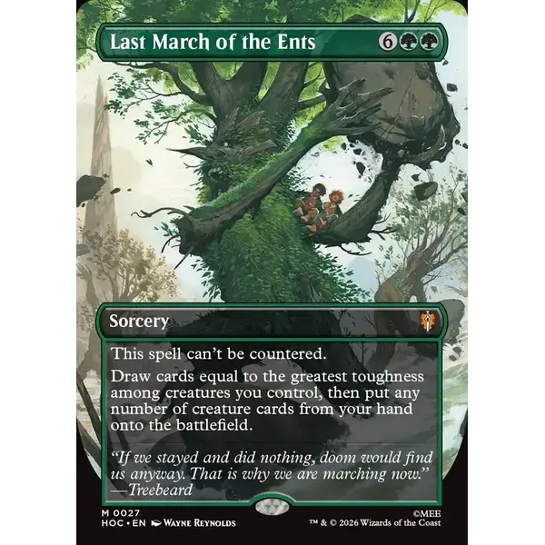 Magic: The Gathering Last March of the Ents (Borderless) (027) Near Mint Foil