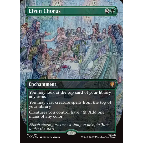 Magic: The Gathering Elven Chorus (Borderless) (026) Near Mint Foil