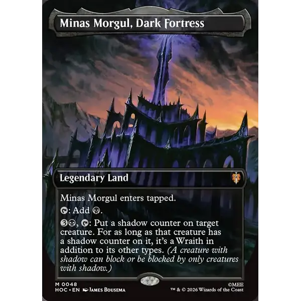 Magic: The Gathering Minas Morgul, Dark Fortress (Borderless) (048) Near Mint Foil