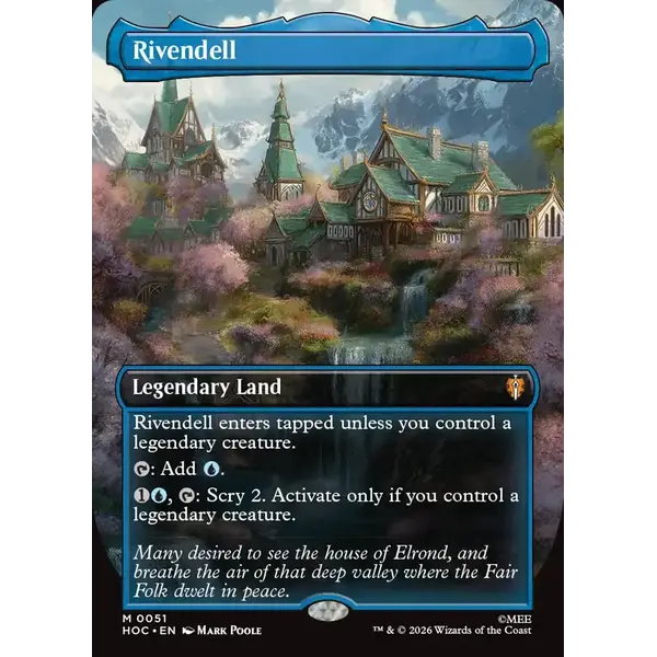 Magic: The Gathering Rivendell (Borderless) (051) Near Mint Foil