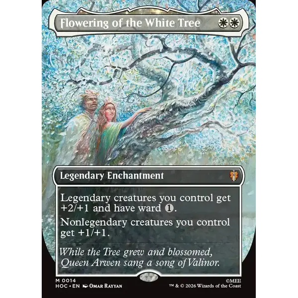 Magic: The Gathering Flowering of the White Tree (Borderless) (014) Near Mint Foil