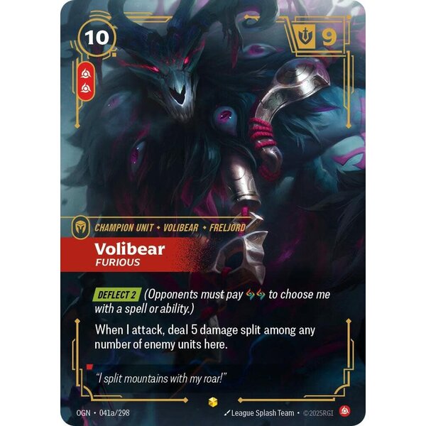 UVS Games Volibear - Furious (Alternate Art) (041a) Near Mint Foil