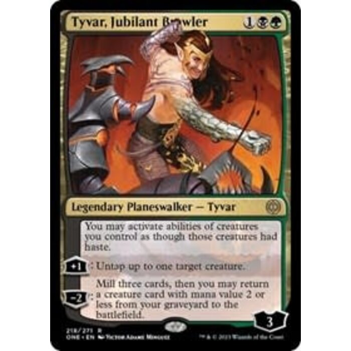 Magic: The Gathering Tyvar, Jubilant Brawler (218) Lightly Played