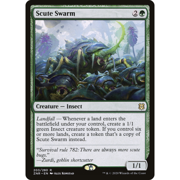 Magic: The Gathering Scute Swarm (203) Lightly Played Foil