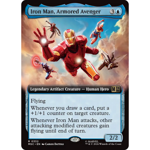 Magic: The Gathering Iron Man, Armored Avenger (Extended Art) (332) Lightly Played