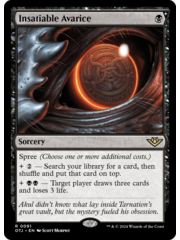 Magic: The Gathering Insatiable Avarice (091) Lightly Played