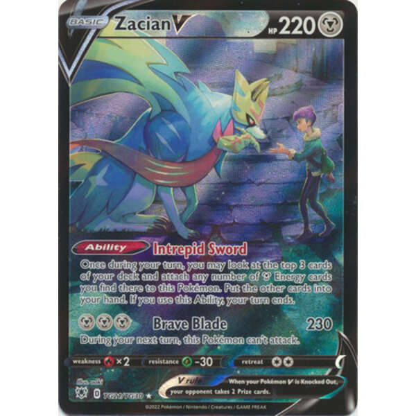 Pokemon Zacian V (TG21) Near Mint Holofoil