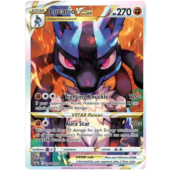 Pokemon Lucario VSTAR (SWSH291) Near Mint Holofoil