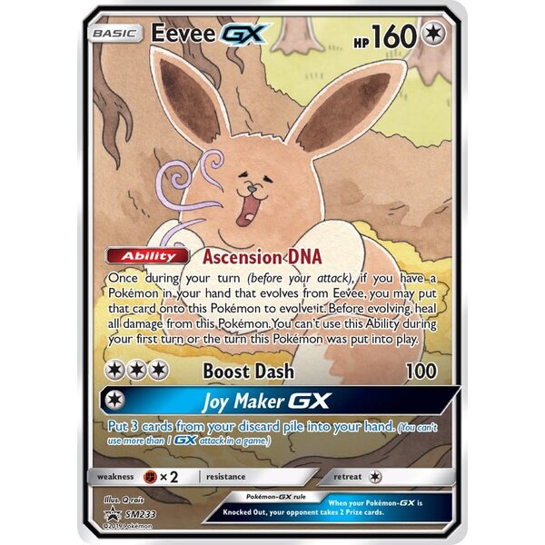 Pokemon Eevee GX (SM233) Damaged Holofoil