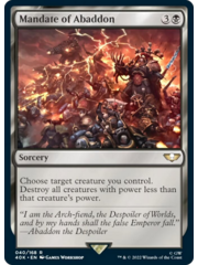 Magic: The Gathering Mandate of Abaddon (040) Lightly Played