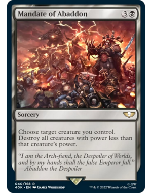 Magic: The Gathering Mandate of Abaddon (040) Lightly Played