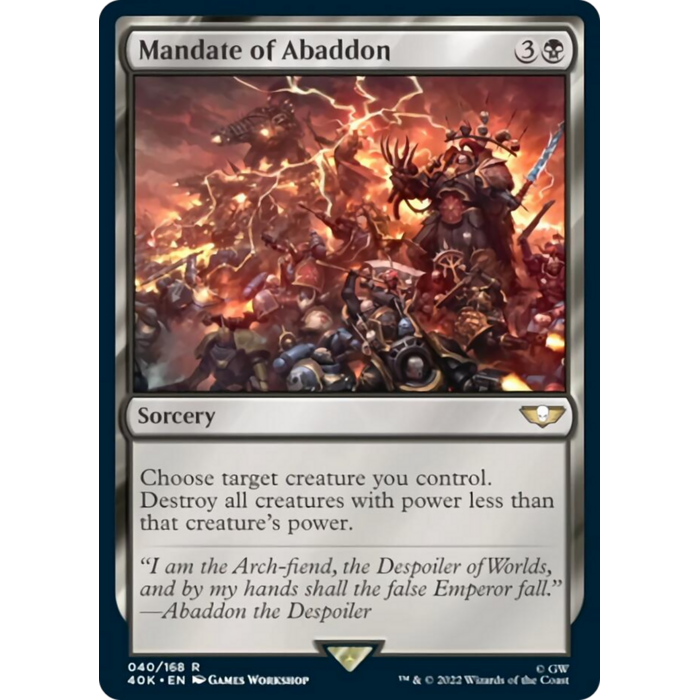 Magic: The Gathering Mandate of Abaddon (040) Lightly Played