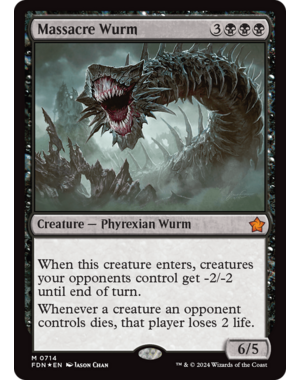 Magic: The Gathering Massacre Wurm (714) Lightly Played Foil
