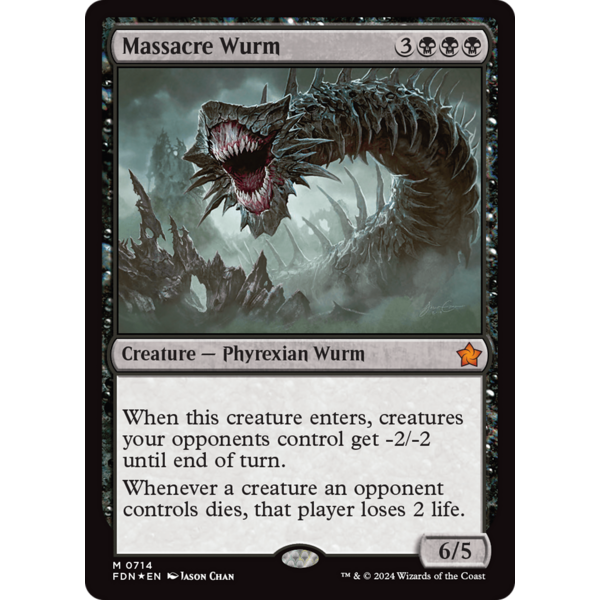 Magic: The Gathering Massacre Wurm (714) Lightly Played Foil