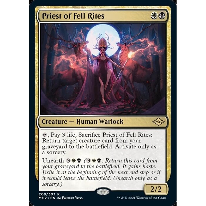 Magic: The Gathering Priest of Fell Rites (208) Lightly Played Foil