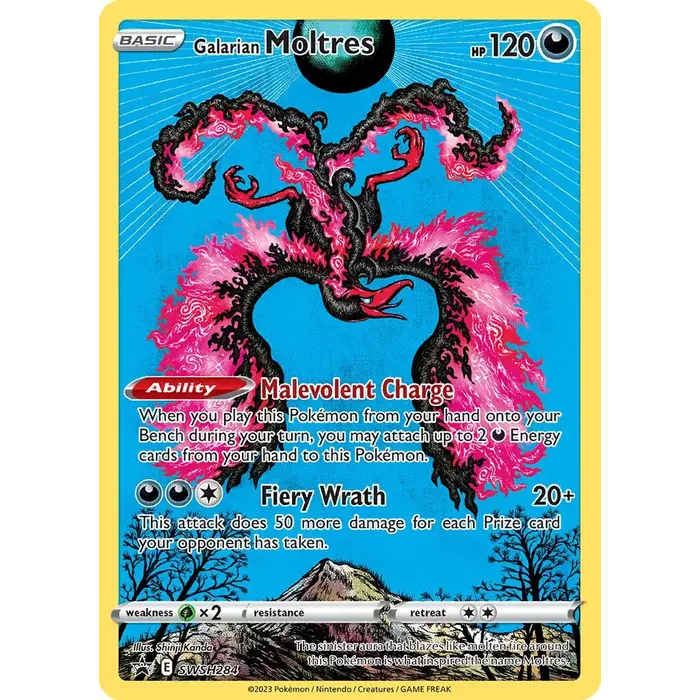 Pokemon Galarian Moltres (SWSH284) Lightly Played Holofoil