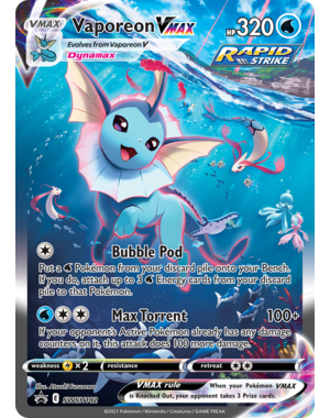 Pokemon Vaporeon VMAX (SWSH182) Near Mint Holofoil