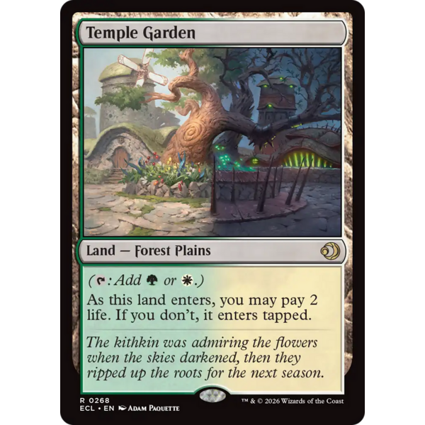 Magic: The Gathering Temple Garden (268) Lightly Played Foil