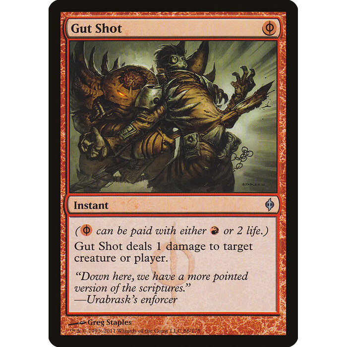 Magic: The Gathering Gut Shot (086) Lightly Played Foil