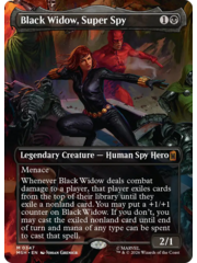 Magic: The Gathering Black Widow, Super Spy (Borderless) (347) Lightly Played Foil