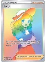 Pokemon Lady (Secret) (208) Lightly Played Holofoil