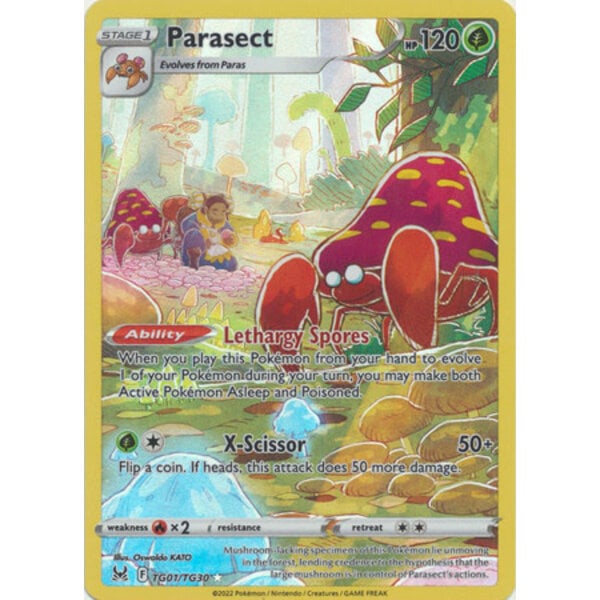 Pokemon Parasect (TG01) Lightly Played Holofoil